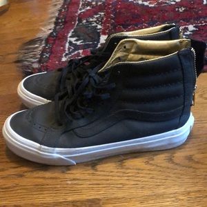 Vans leather high top sneakers